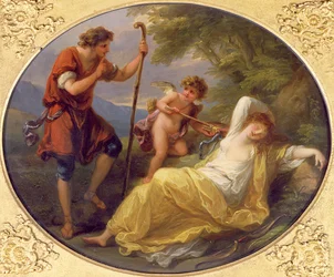 Uma ninfa adormecida vigiada por um pastor, 1780